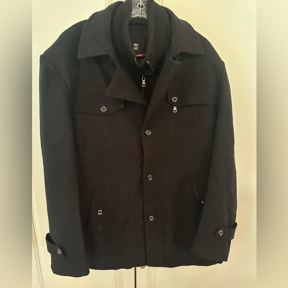 Men's Classic Black Military Jacket